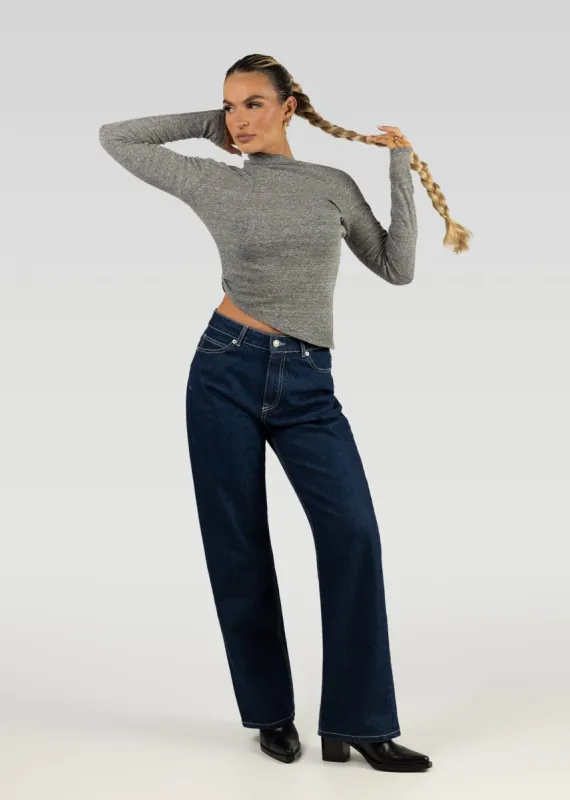 Asymmetrical Sweater Grey sold by Ivalo.com