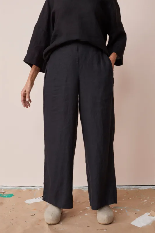Boho Linen Pants Black sold by Ivalo.com