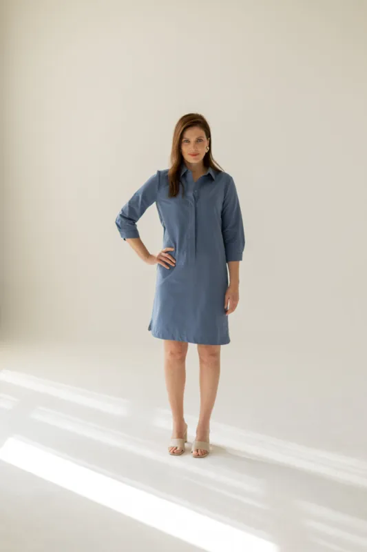 Zoe Shirt Dress Blue sold by Ivalo.com