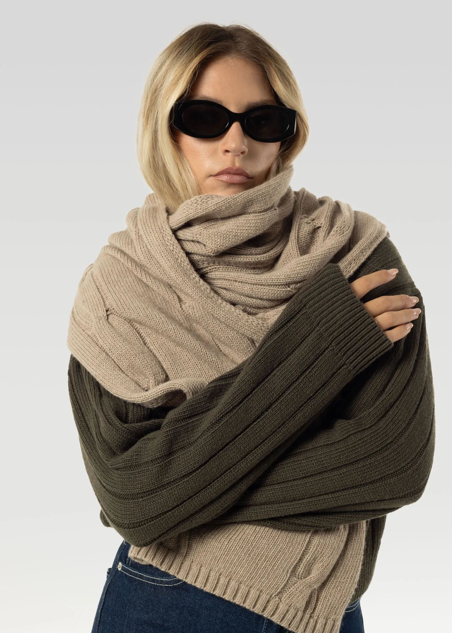 Henry Knitted Scarf Mocha Beige sold by Ivalo.com product image thumbnail 4