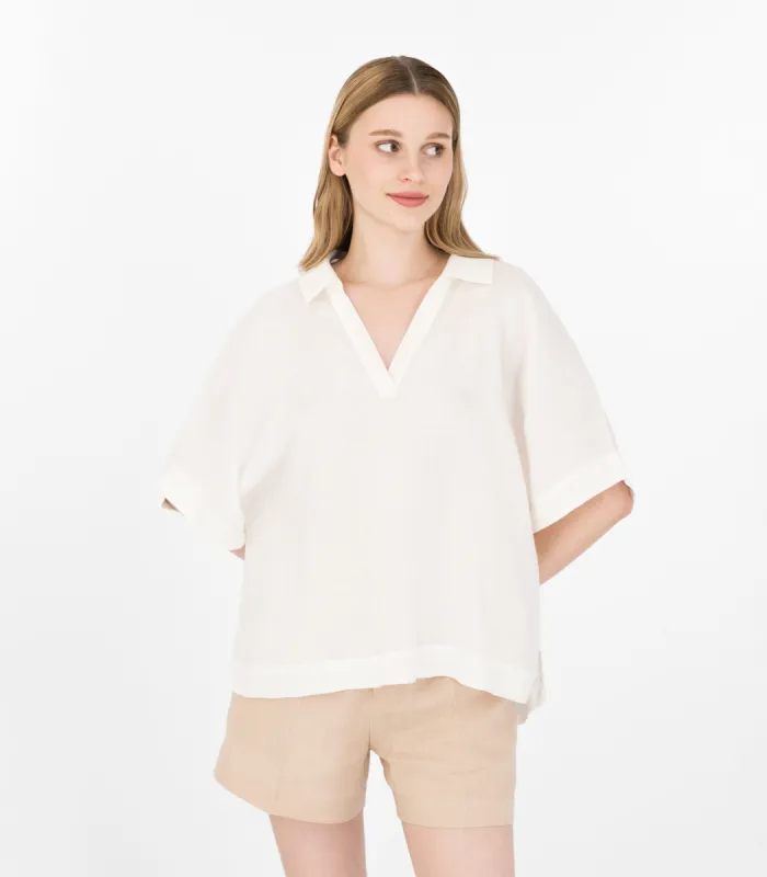 Ivory Linen Top White sold by Ivalo.com