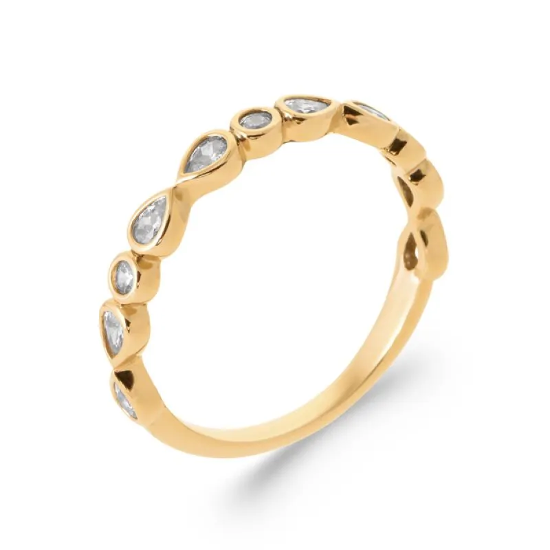 Zirconia Ring Gold sold by Ivalo.com