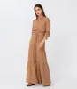 Cappuccino 3 Tier Flared Bell Bottom Pants Brown sold by Ivalo.com