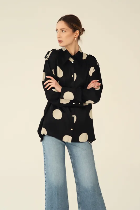 Polka Dot Shirt Black sold by Ivalo.com