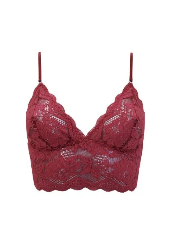 Berry Longline Bralette Red sold by Ivalo.com