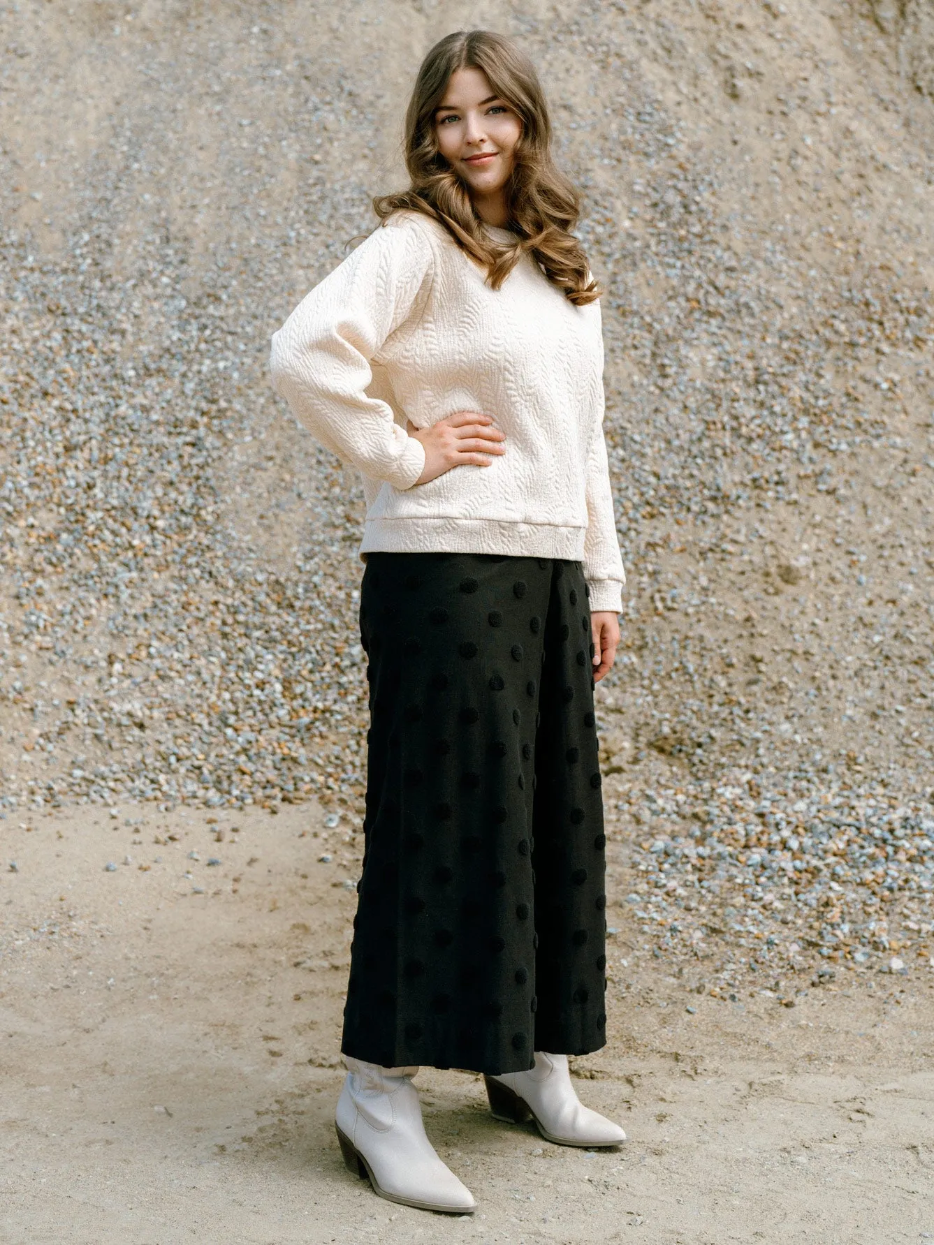 Frankie Sweatshirt Wild Jacquard Light Beige sold by Ivalo.com product image thumbnail 4