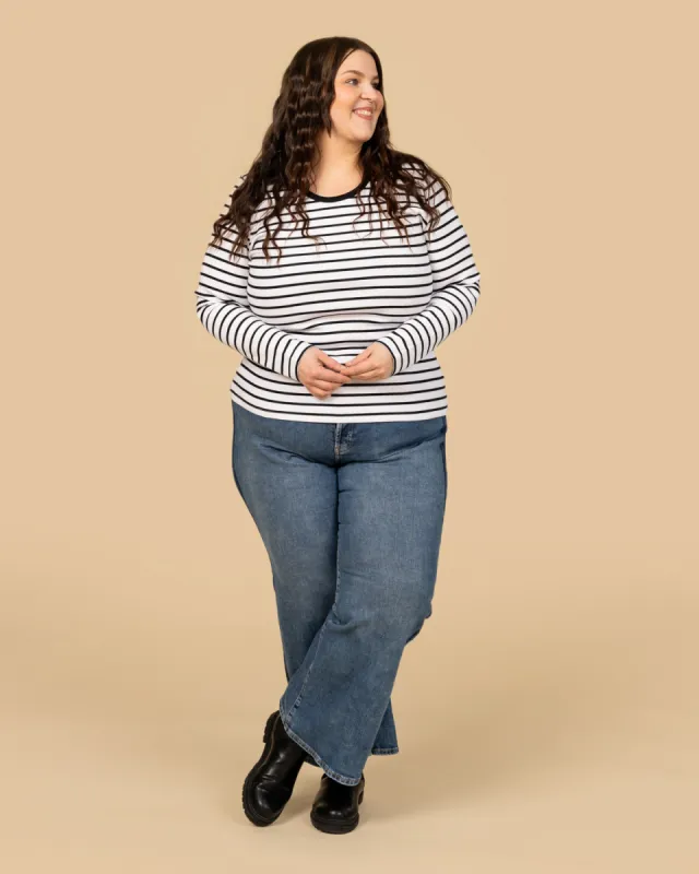 Long Sleeve Top White Striped sold by Ivalo.com