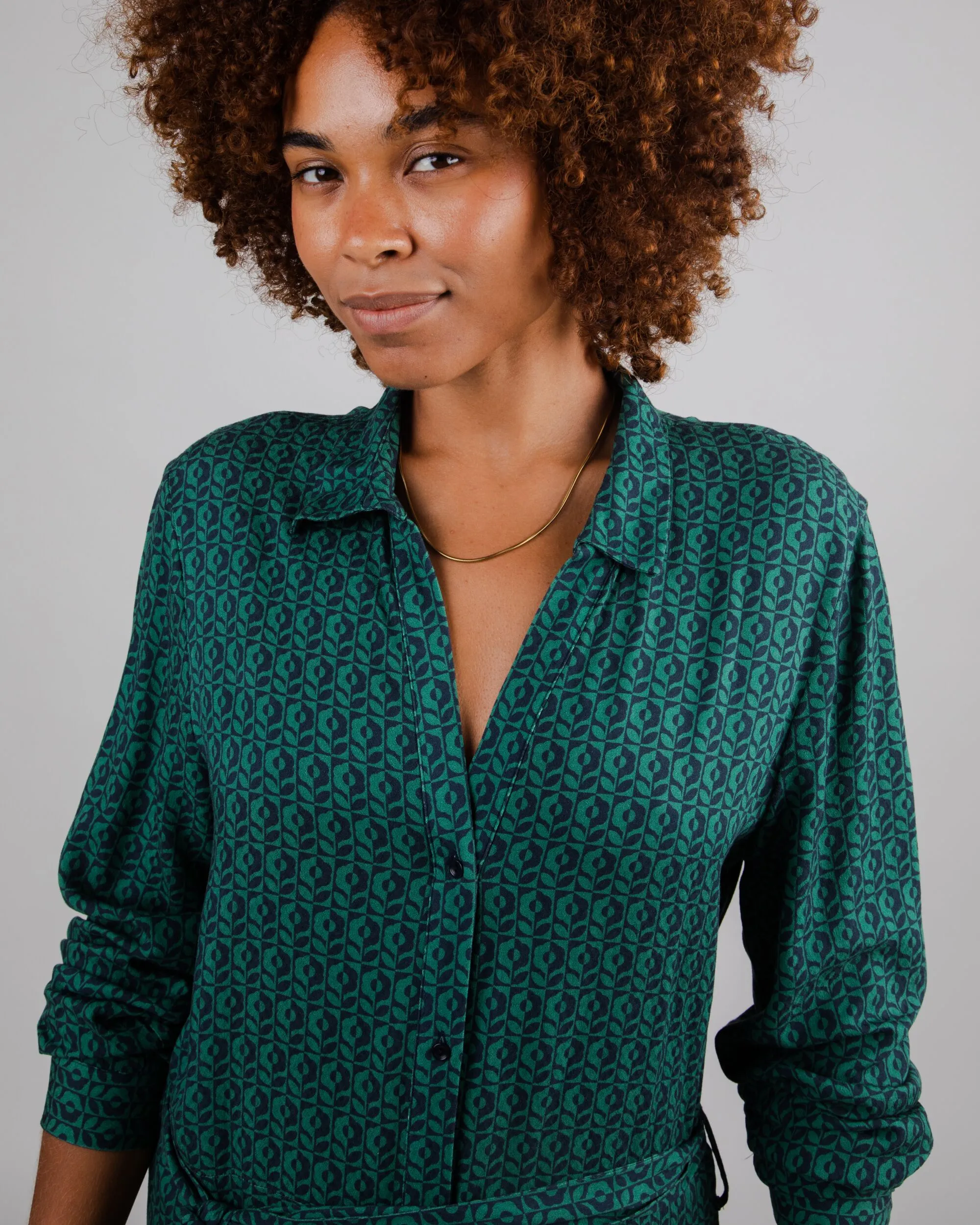 Sunflower Long Vneck Dress Green sold by Ivalo.com product image thumbnail 3