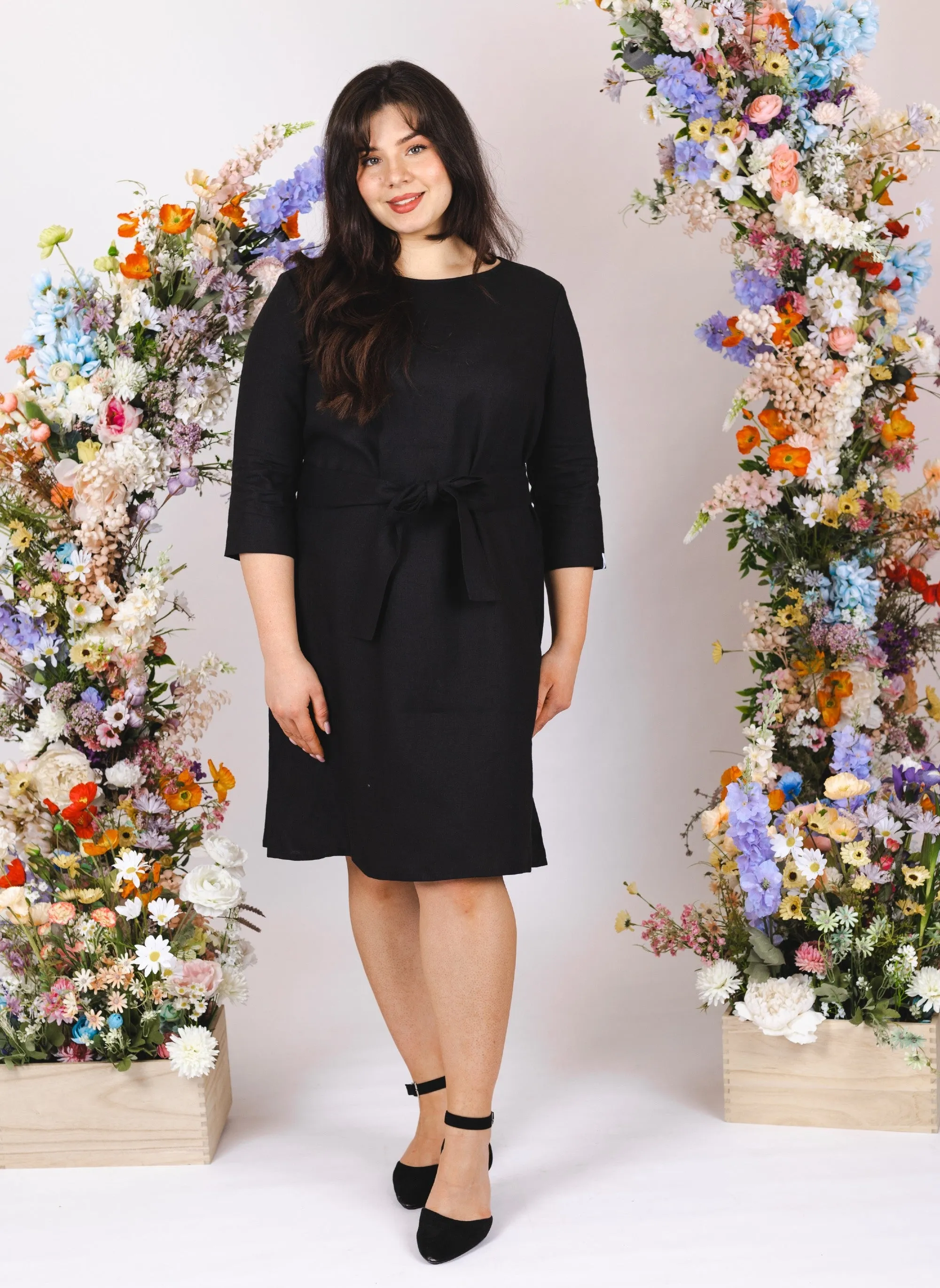 Classic Linen Dress Black sold by Ivalo.com