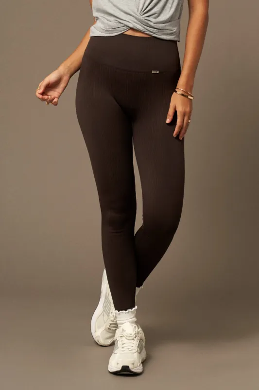 Beyond Leggings Brown sold by Ivalo.com