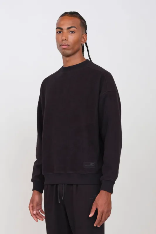 Men's Fleece Crew Neck Black sold by Ivalo.com