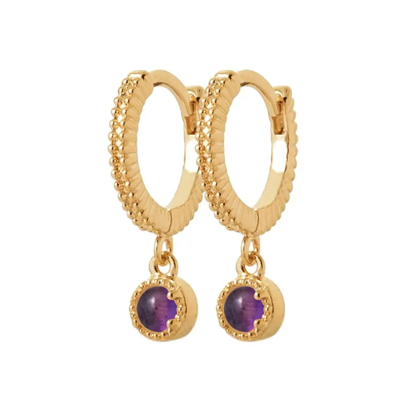 Amatista Single Earring Gold sold by Ivalo.com