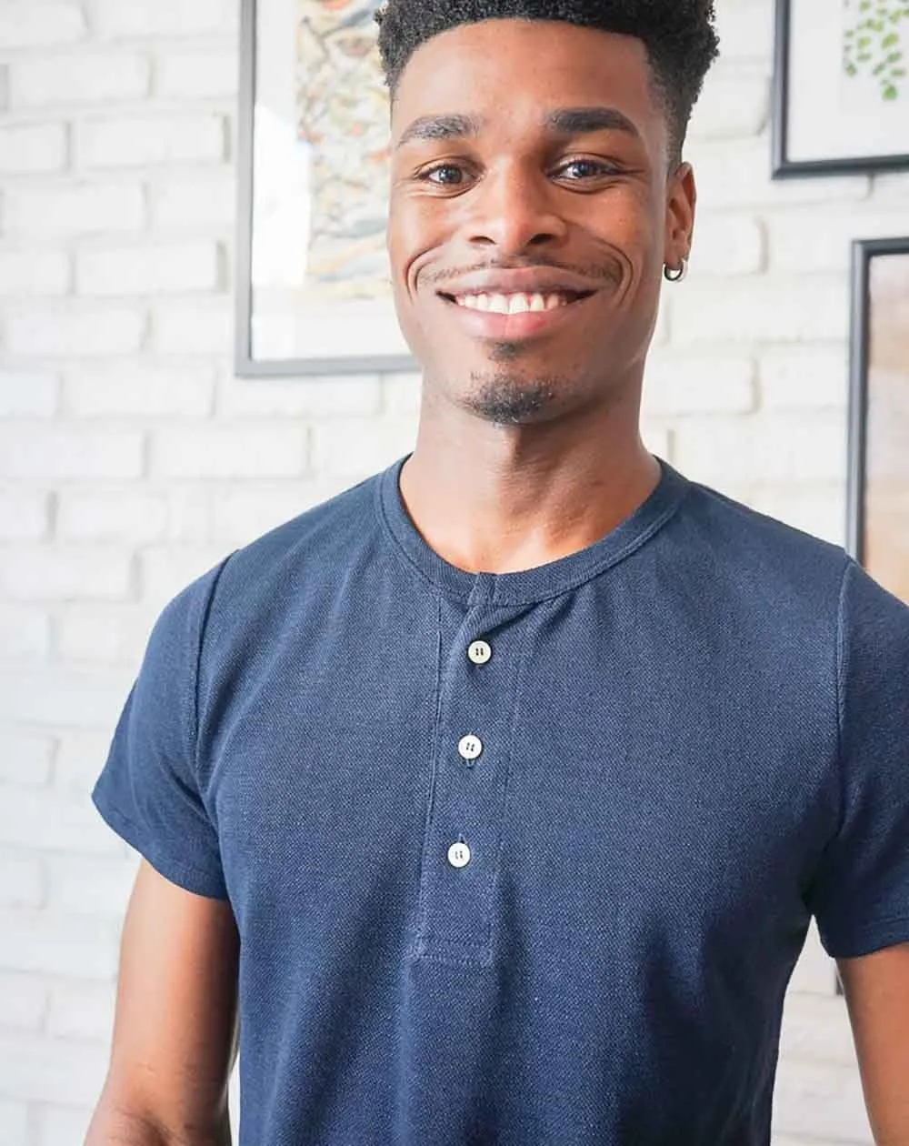 Zorrie Men's Linen Polo T-Shirt Navy Blue sold by Ivalo.com