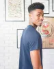 Zorrie Men's Linen Polo T-Shirt Navy Blue sold by Ivalo.com