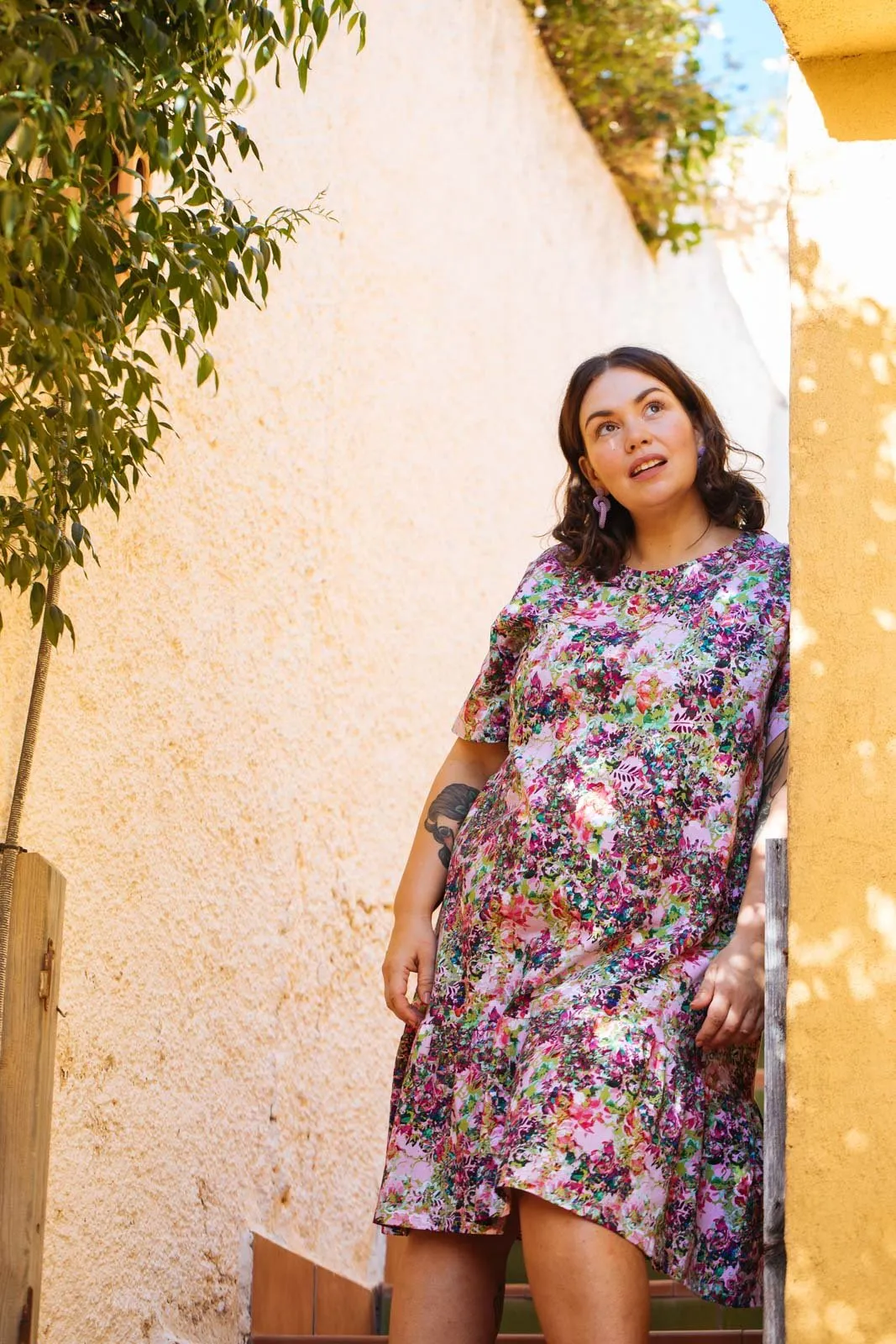 Ruffle T-Shirt Dress Blooming Forest Bright sold by Ivalo.com product image thumbnail 3