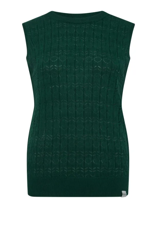 Mila Knitted Top Dark Green sold by Ivalo.com