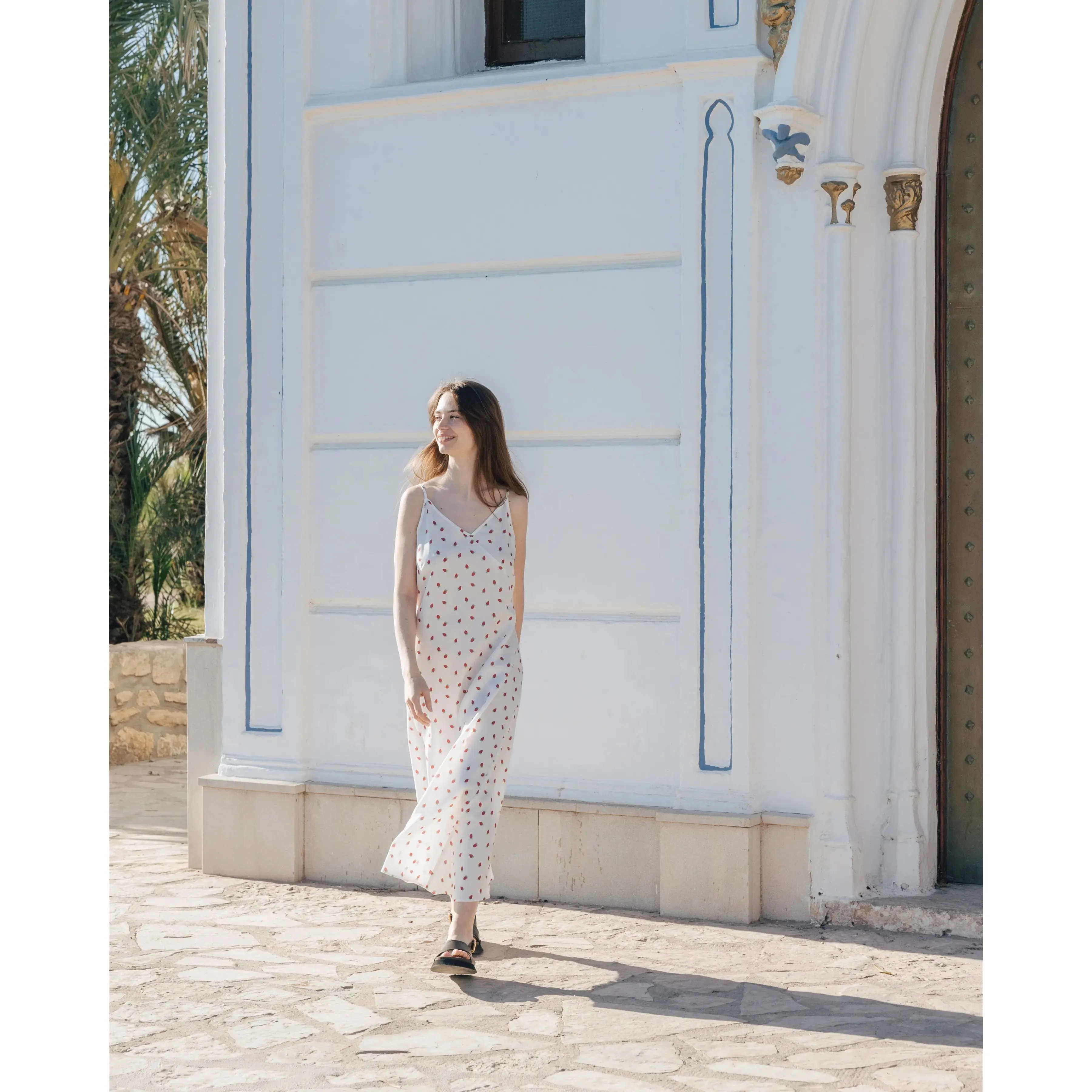 Famara Strawberry Dress White sold by Ivalo.com