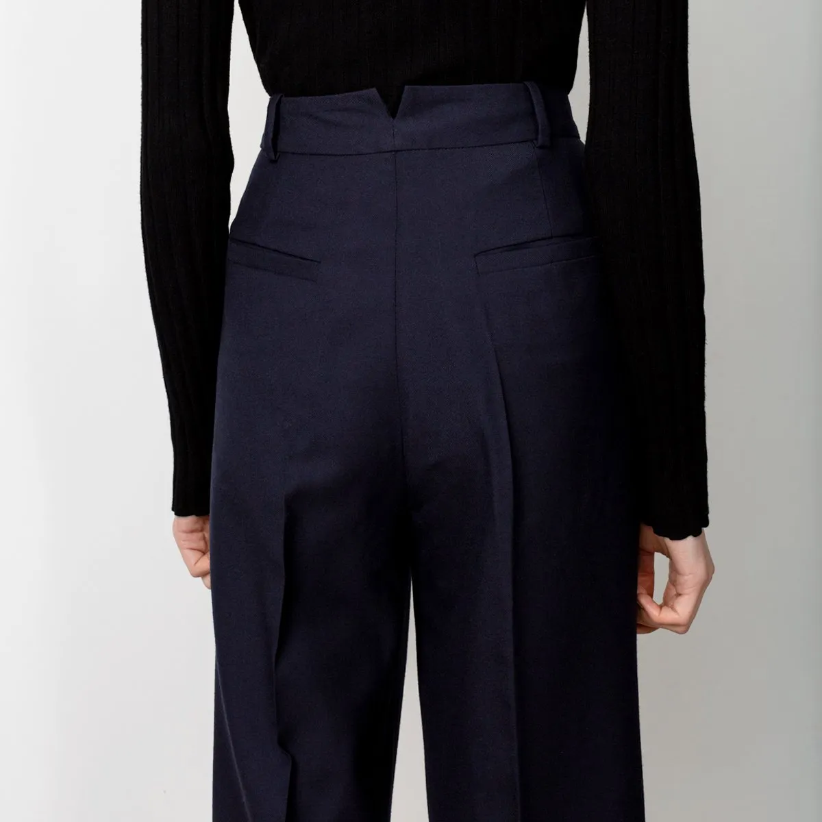 Swipe Cropped Wool Pants in Navy sold by Ivalo.com product image thumbnail 5