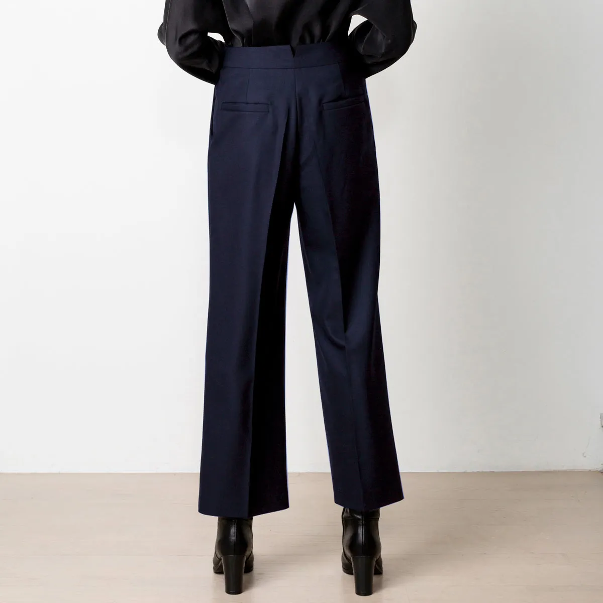 Swipe Cropped Wool Pants in Navy sold by Ivalo.com product image thumbnail 2