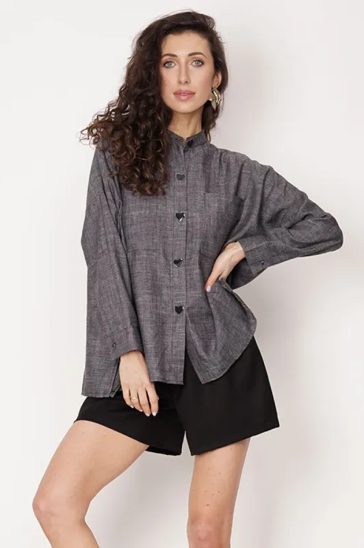 Amaya Blouse Dark Grey sold by Ivalo.com
