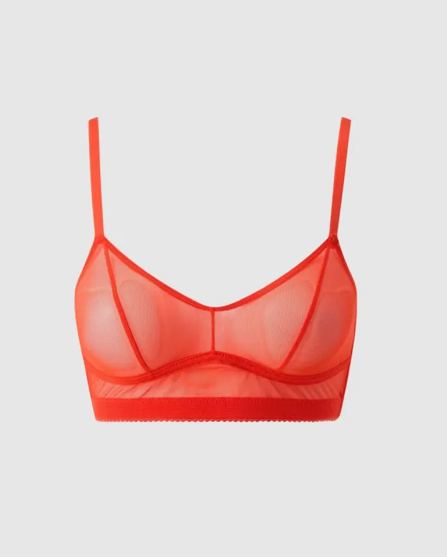 Mesh Balconette Fiery Red sold by Ivalo.com