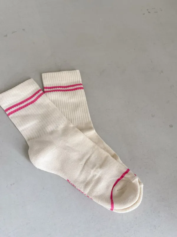 Pink Sporty Socks White sold by Ivalo.com