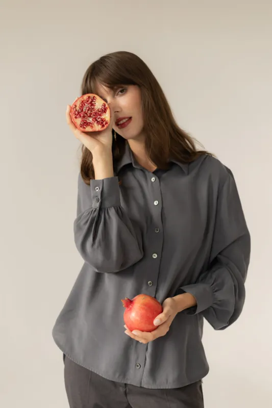 Noel Button-up Shirt Grey sold by Ivalo.com