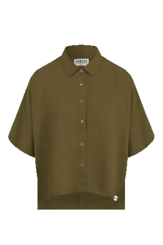 Kimono Linen Shirt Khaki sold by Ivalo.com