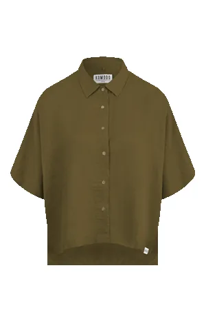 Kimono Linen Shirt Khaki sold by Ivalo.com