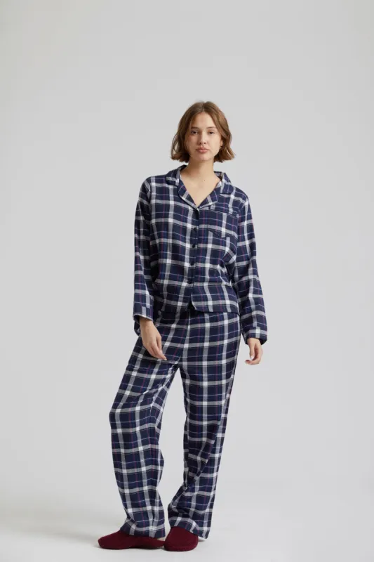 Jim Jam Womens Cotton Pyjama Set Dark Navy sold by Ivalo.com