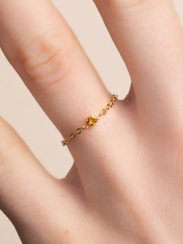 Alban Chain Ring Champagne sold by Ivalo.com