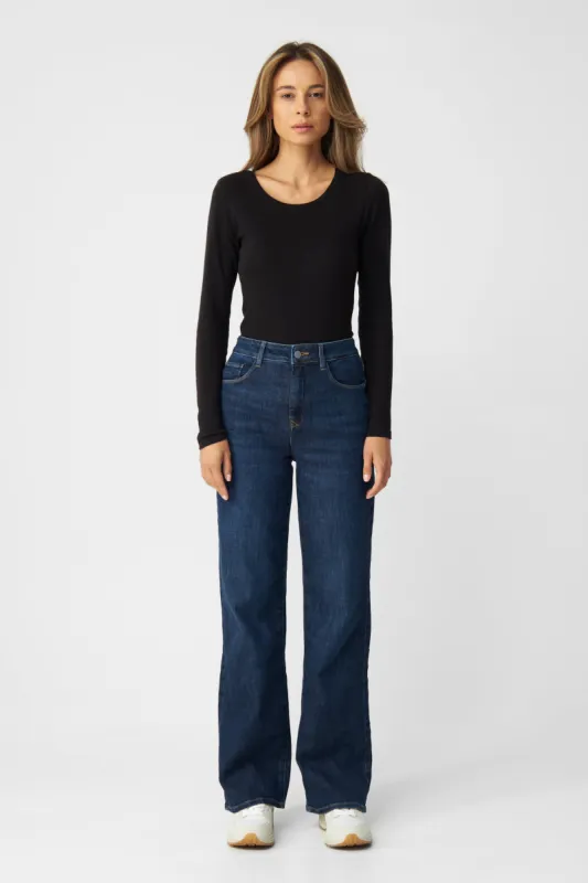 Dew Flared Soft Jeans Dark Denim sold by Ivalo.com
