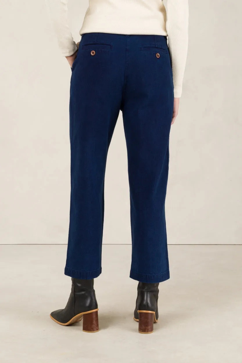 Daria Cropped Pants Indigo Herringbone sold by Ivalo.com product image thumbnail 4