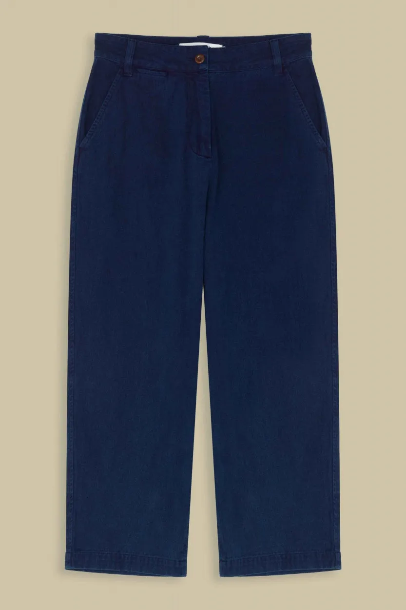 Daria Cropped Pants Indigo Herringbone sold by Ivalo.com product image thumbnail 3