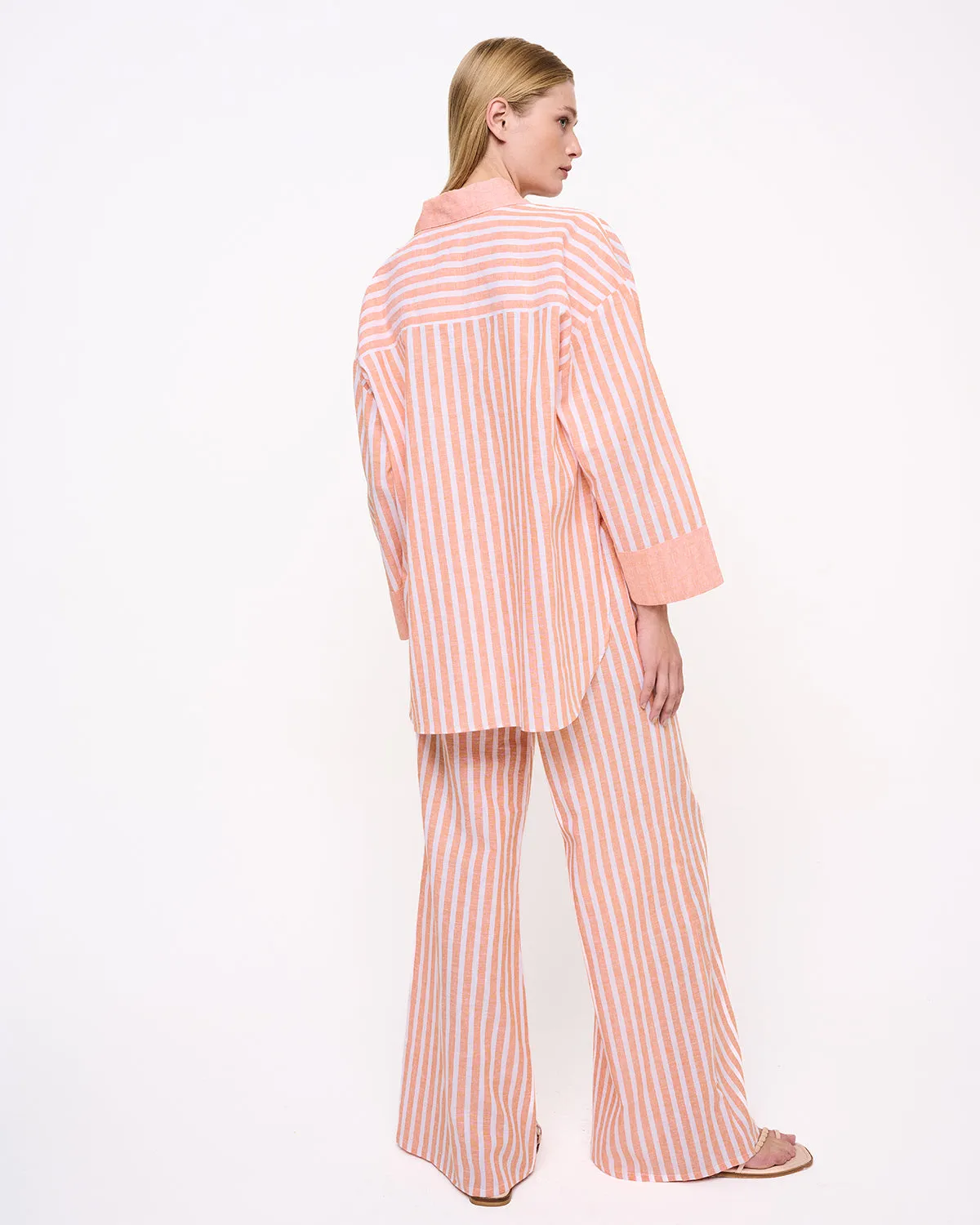 Peach Striped Button-up Shirt sold by Ivalo.com product image thumbnail 2