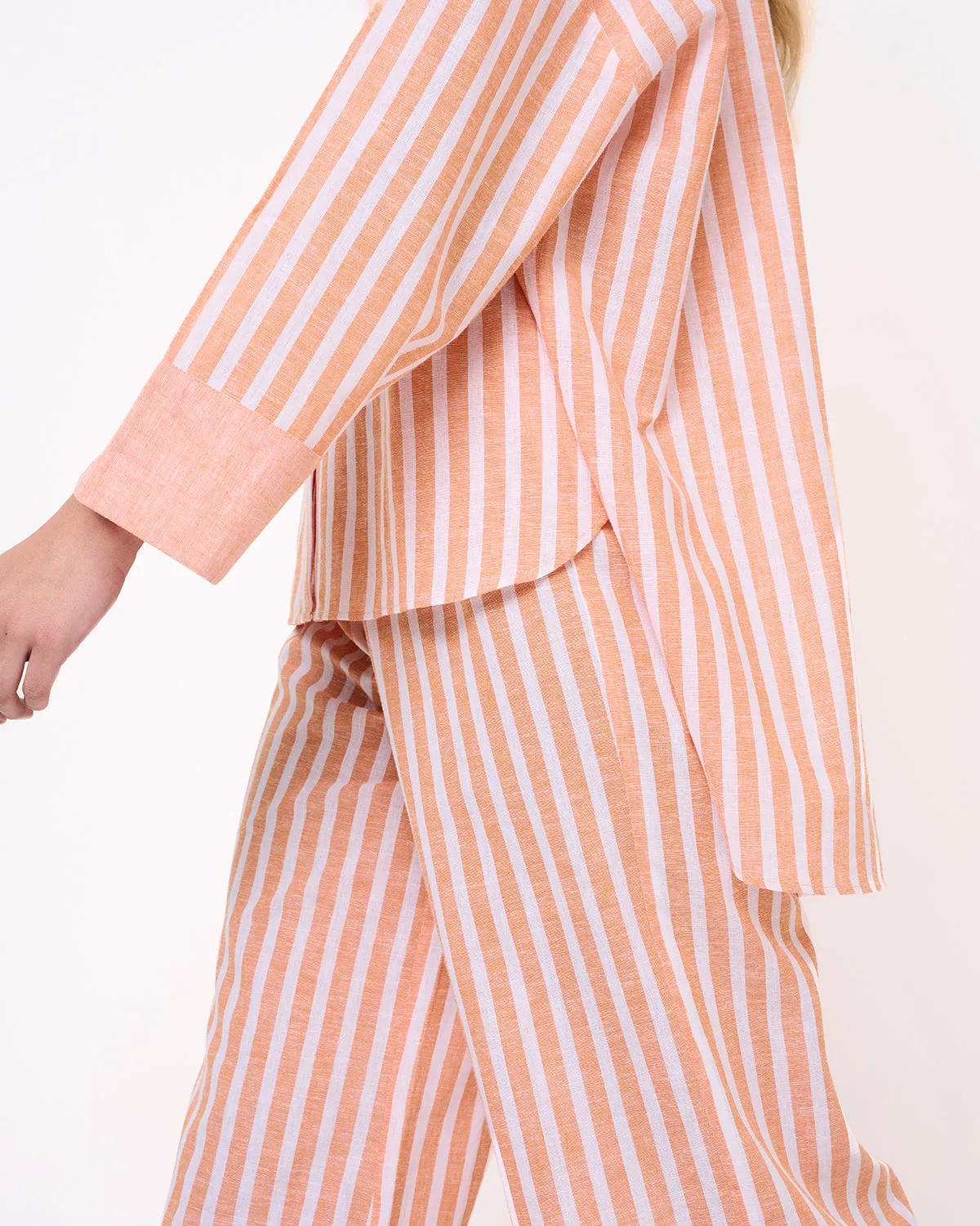Peach Striped Button-up Shirt sold by Ivalo.com product image thumbnail 4