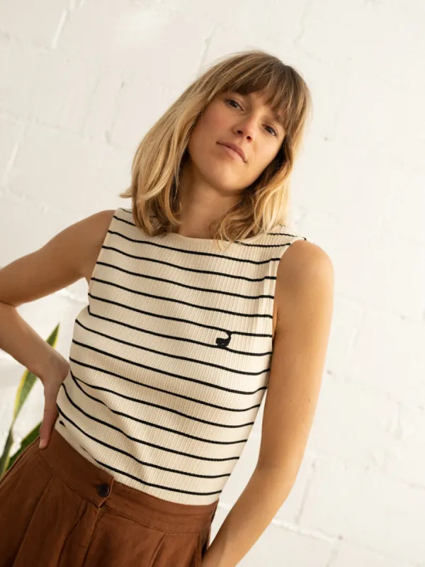 Lalona Tank Top Navy Stripes White sold by Ivalo.com