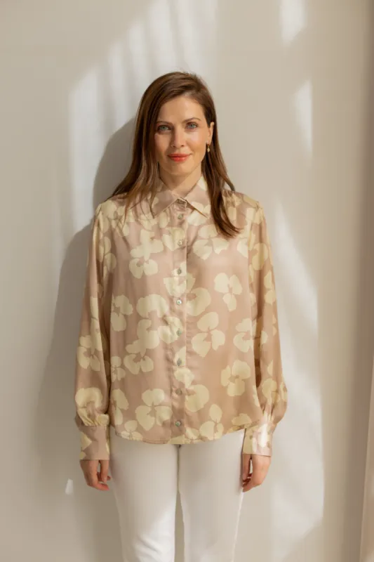 Noel Button-up Shirt Flowers Beige sold by Ivalo.com