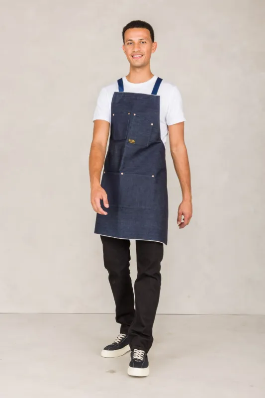 Bib Denim Apron Dark Denim sold by Ivalo.com