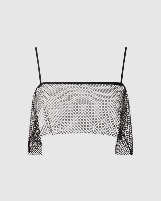 Loose Fit Mesh Bandeau Black/Silver sold by Ivalo.com