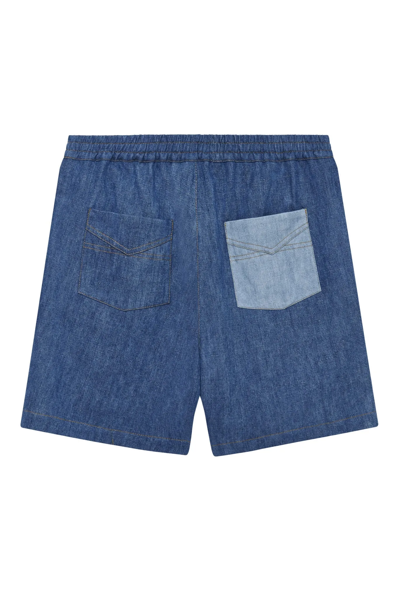 Mario Linen Shorts Patchwork Blue sold by Ivalo.com product image thumbnail 3