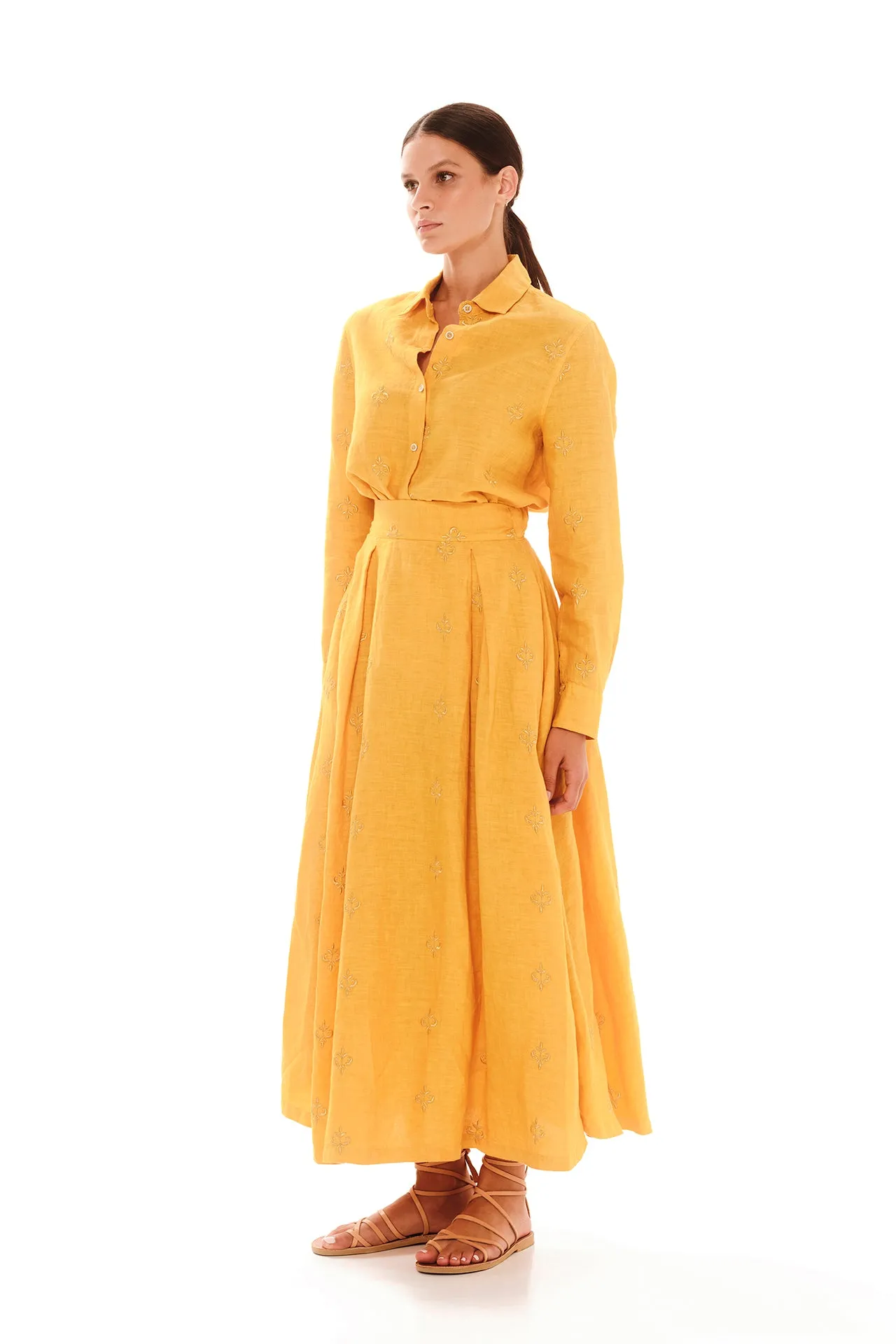 Embroidered Button-up Linen Shirt sold by Ivalo.com product image thumbnail 5