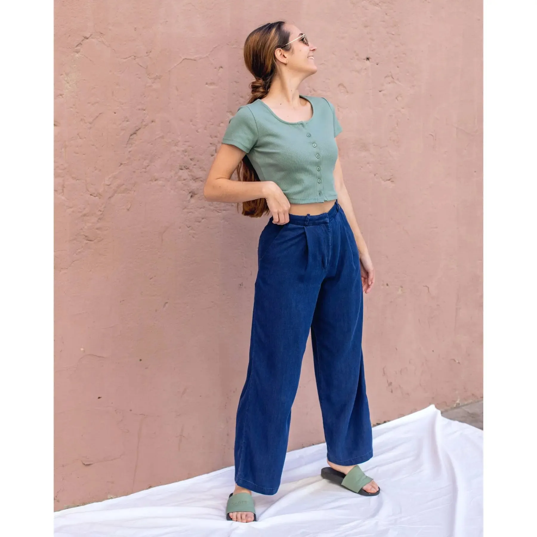 Océano Trousers Blue sold by Ivalo.com