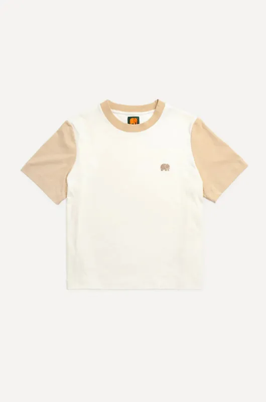 Trendsplant Color Block T-Shirt Natural sold by Ivalo.com