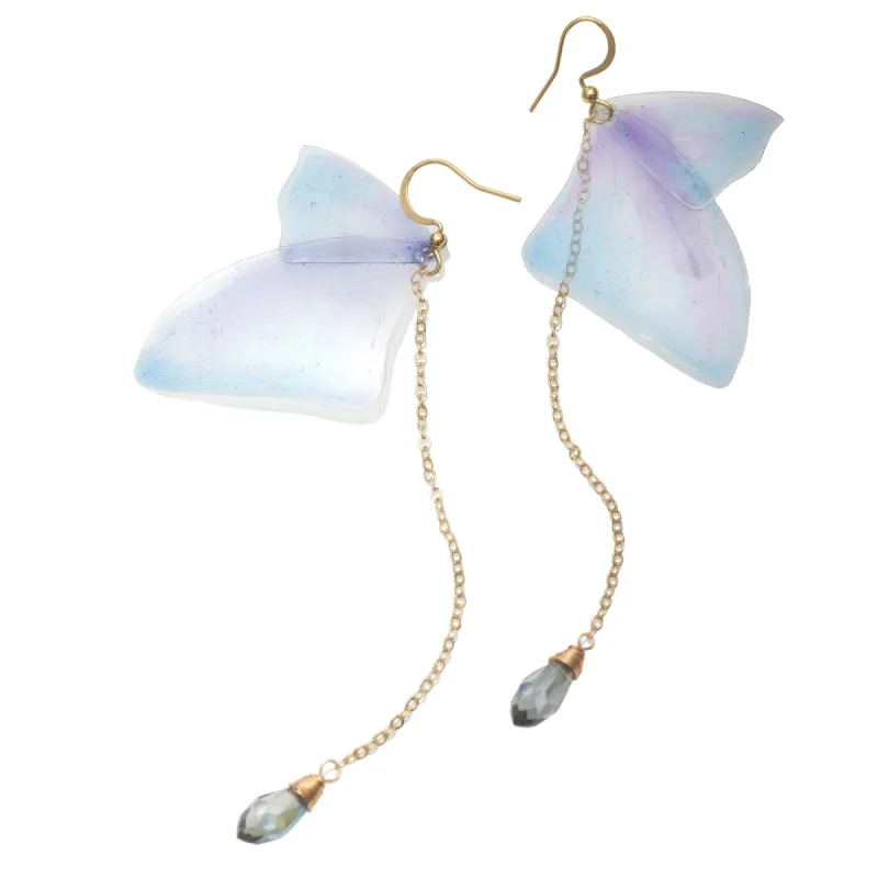 Butterfly Fairy Wing Earrings Purple & Blue sold by Ivalo.com