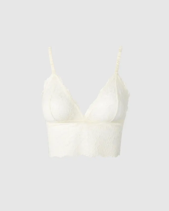 Lace Bralette Top Cream White sold by Ivalo.com