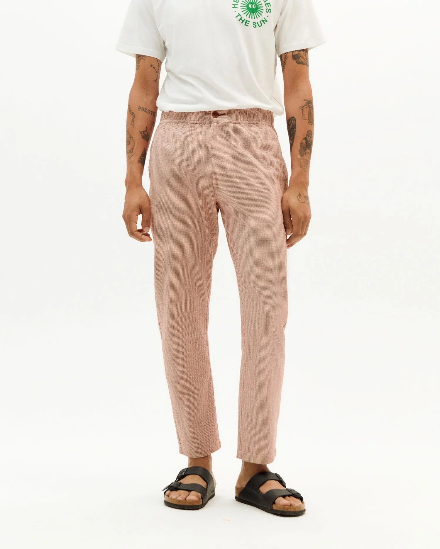 Seersucker Travel Pants Red sold by Ivalo.com