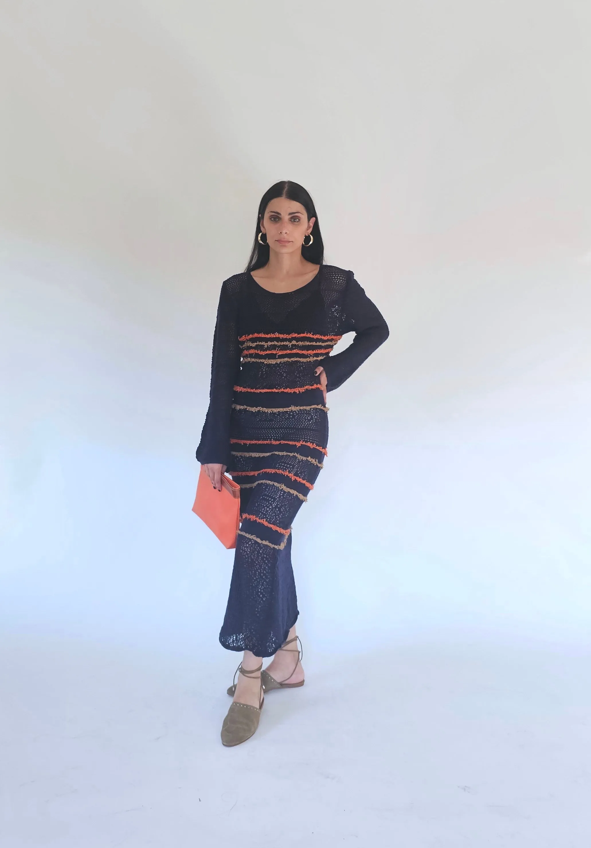 Linda Knitted Dress Striped Blue sold by Ivalo.com