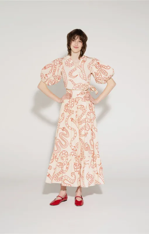 Hadik Wrap Skirt Snakes Beige sold by Ivalo.com