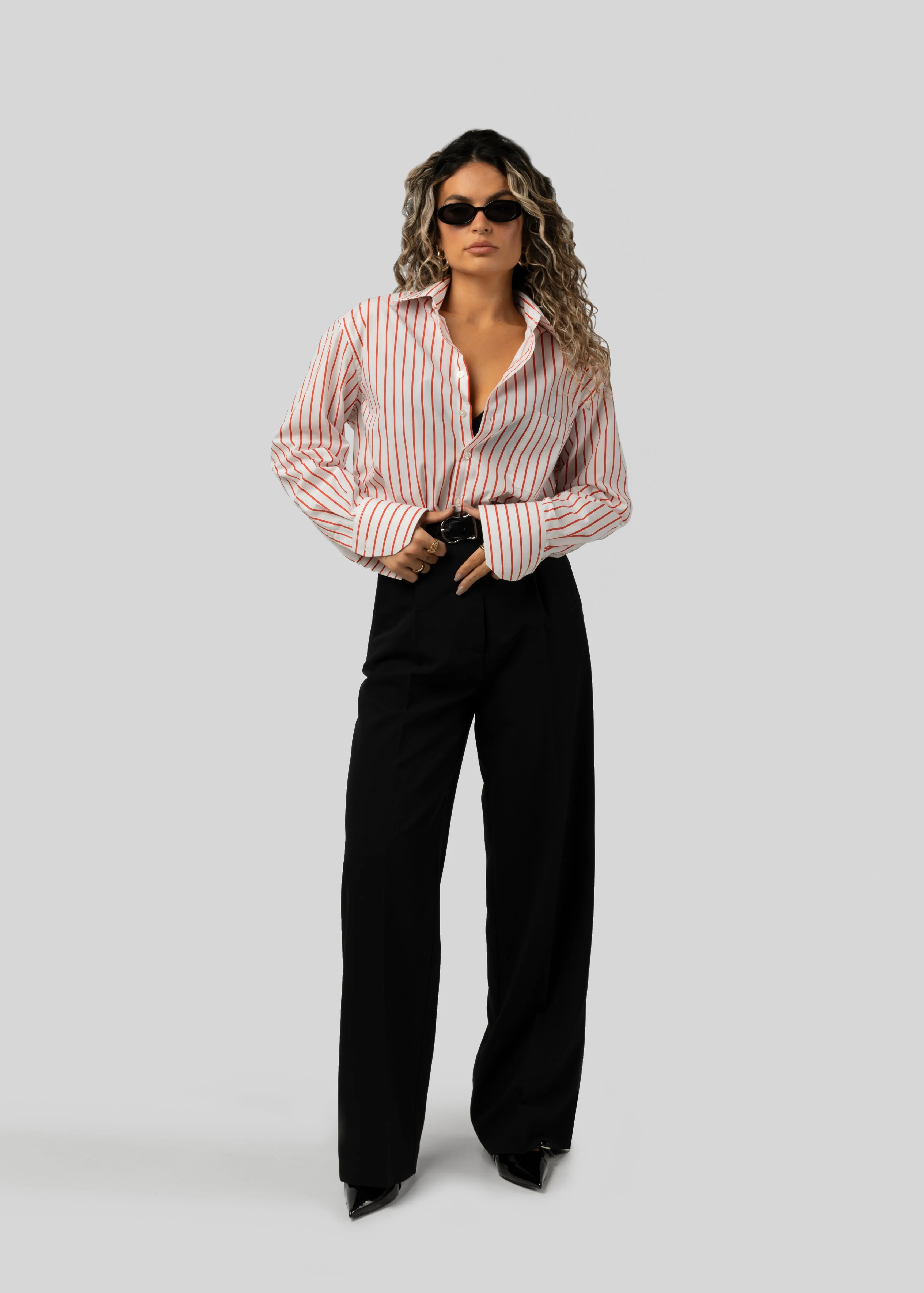 The Boyfriend Shirt Red & White Stripes sold by Ivalo.com product image thumbnail 2